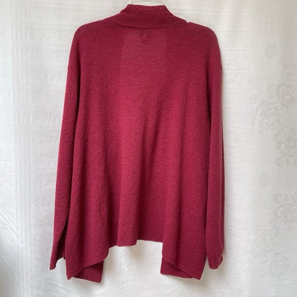 Eileen Fisher Cardigan Womens 1X Plus Sweater 100 % Wool Capsule Feminine Career - Picture 5 of 9